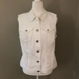 White Denim Vest